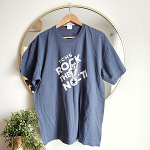 Vintage Port Company Blue Graphic T-Shirt 90s Tee TCHS ROCK THE NOCTI Size XL
